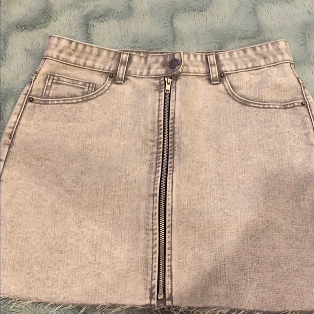 Denim Skirt Grey